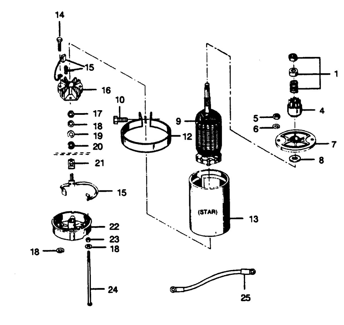 FORCE FORCE 1990 35 H.P. "C" MODELS ELECTRIC STARTER