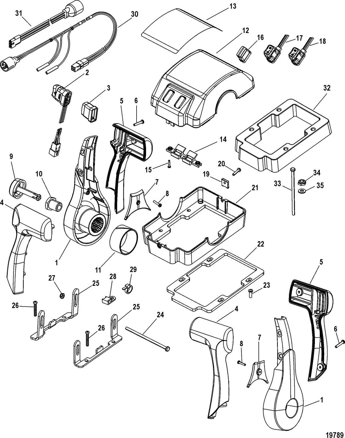 ACCESSORIES REMOTE CONTROL SYSTEMS AND COMPONENTS Remote Control-4500 GEN II (Dual)(Console) (883711A01- A04)
