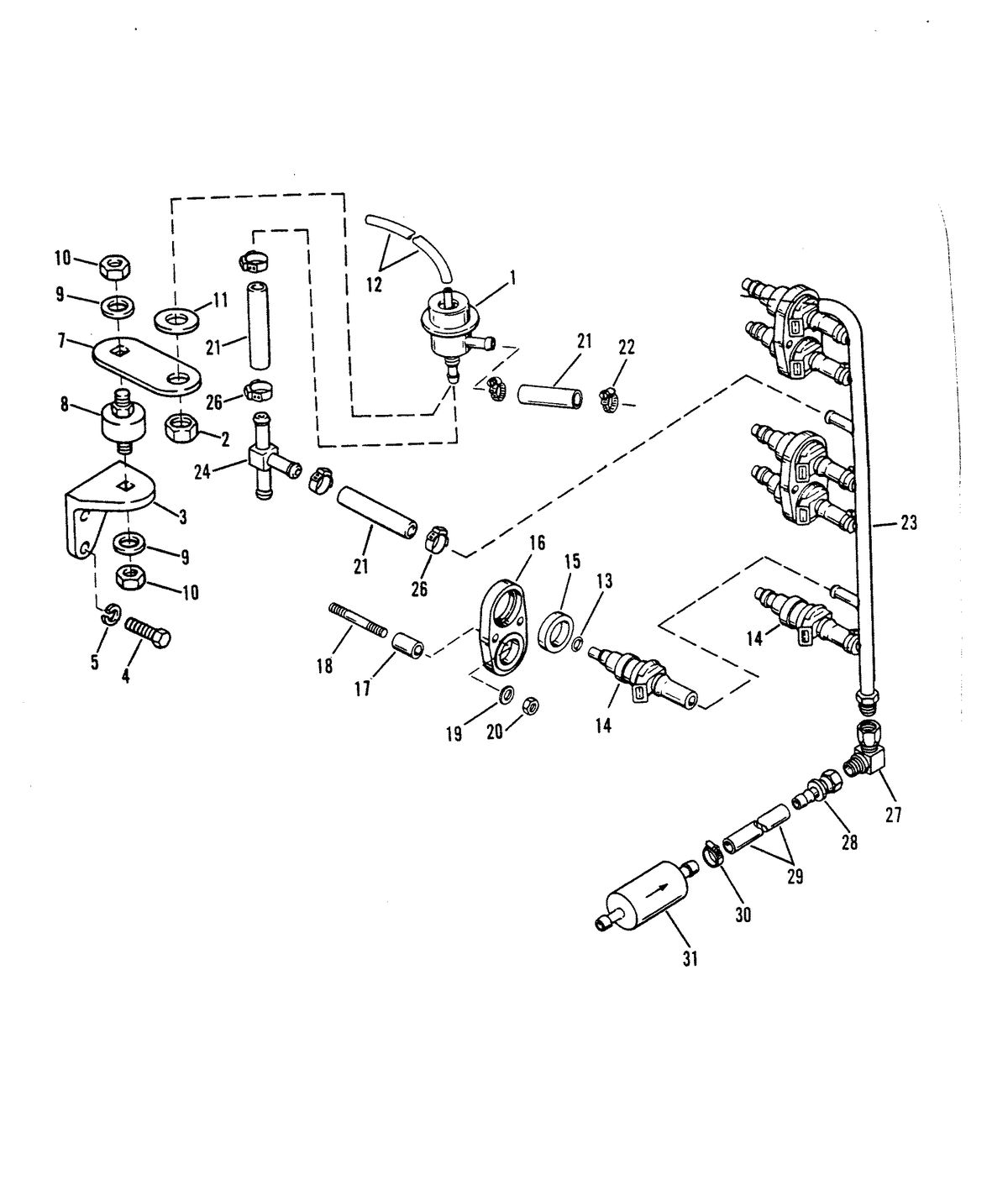 RACE OUTBOARD 2.5L EFI 2.5L EFI OFFSHORE FUEL INJECTORS