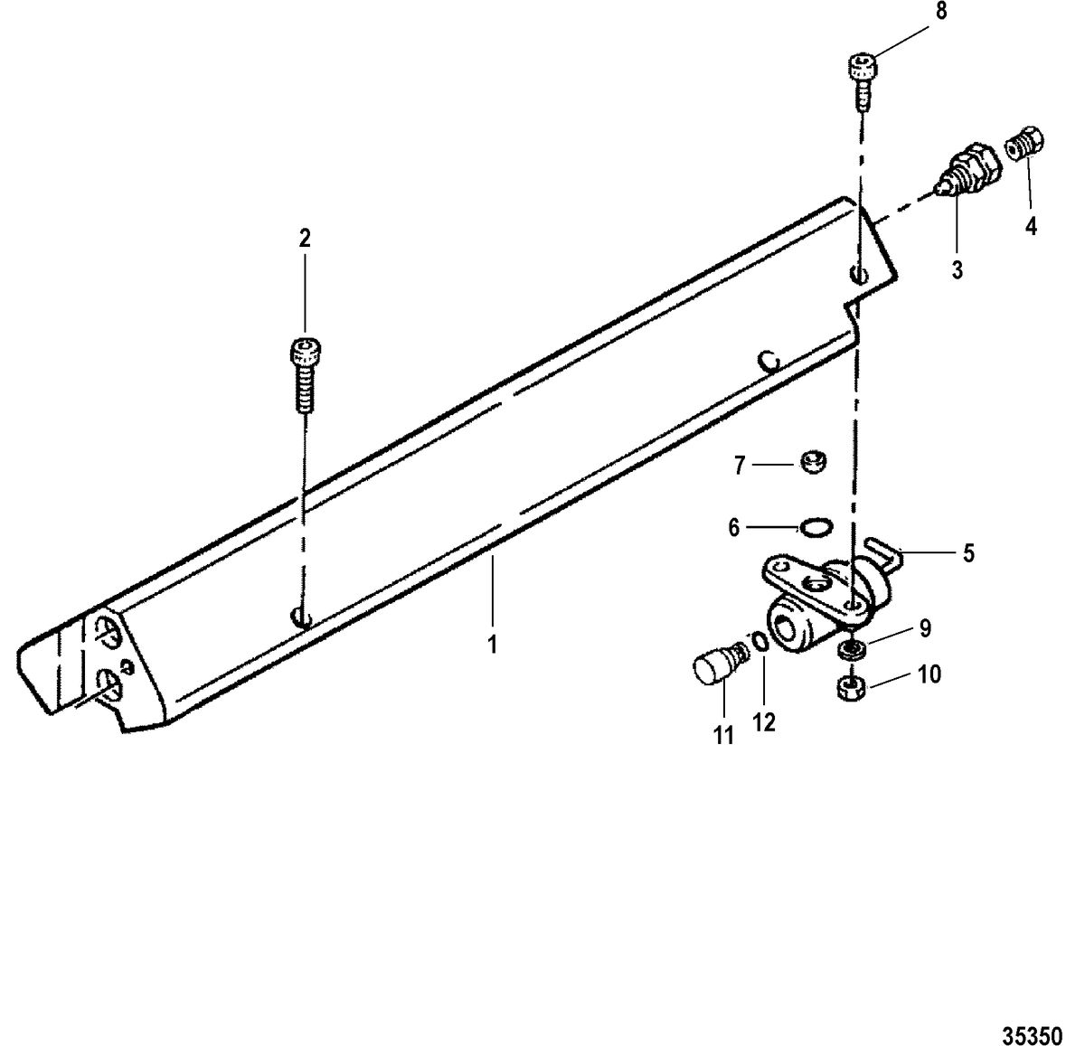 MERCRUISER 454 MAG MPI HORIZON AND 8.2L MIE MPI FUEL RAIL ASSEMBLY