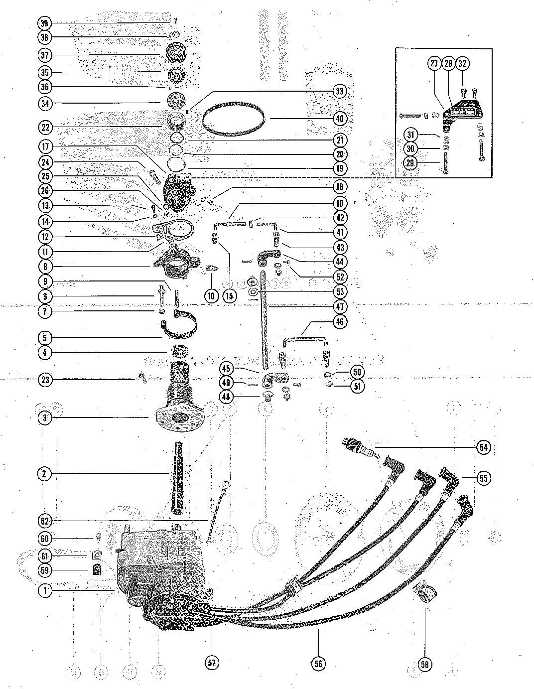 MERCURY MERC 450/500 MAGNETO ADAPTOR AND PILOT ASSEMBLY