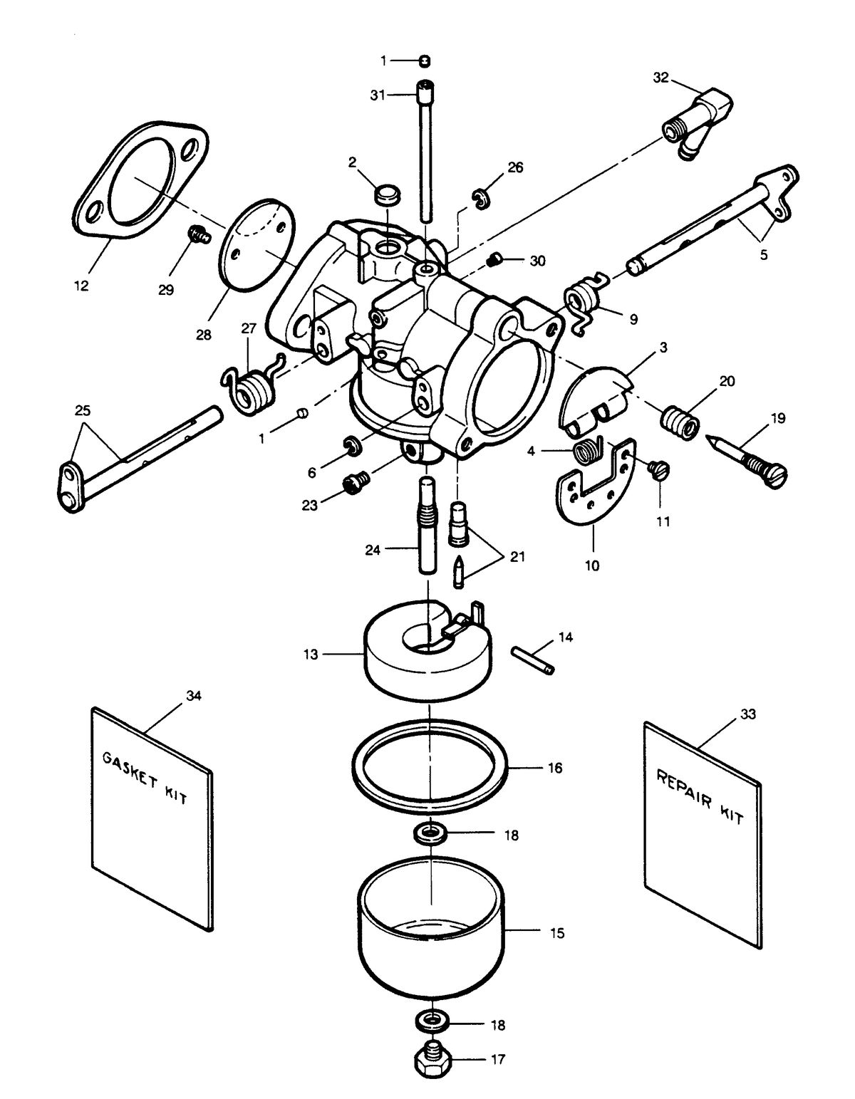 FORCE FORCE 1990 50 H.P. "A" MODELS CARBURETOR