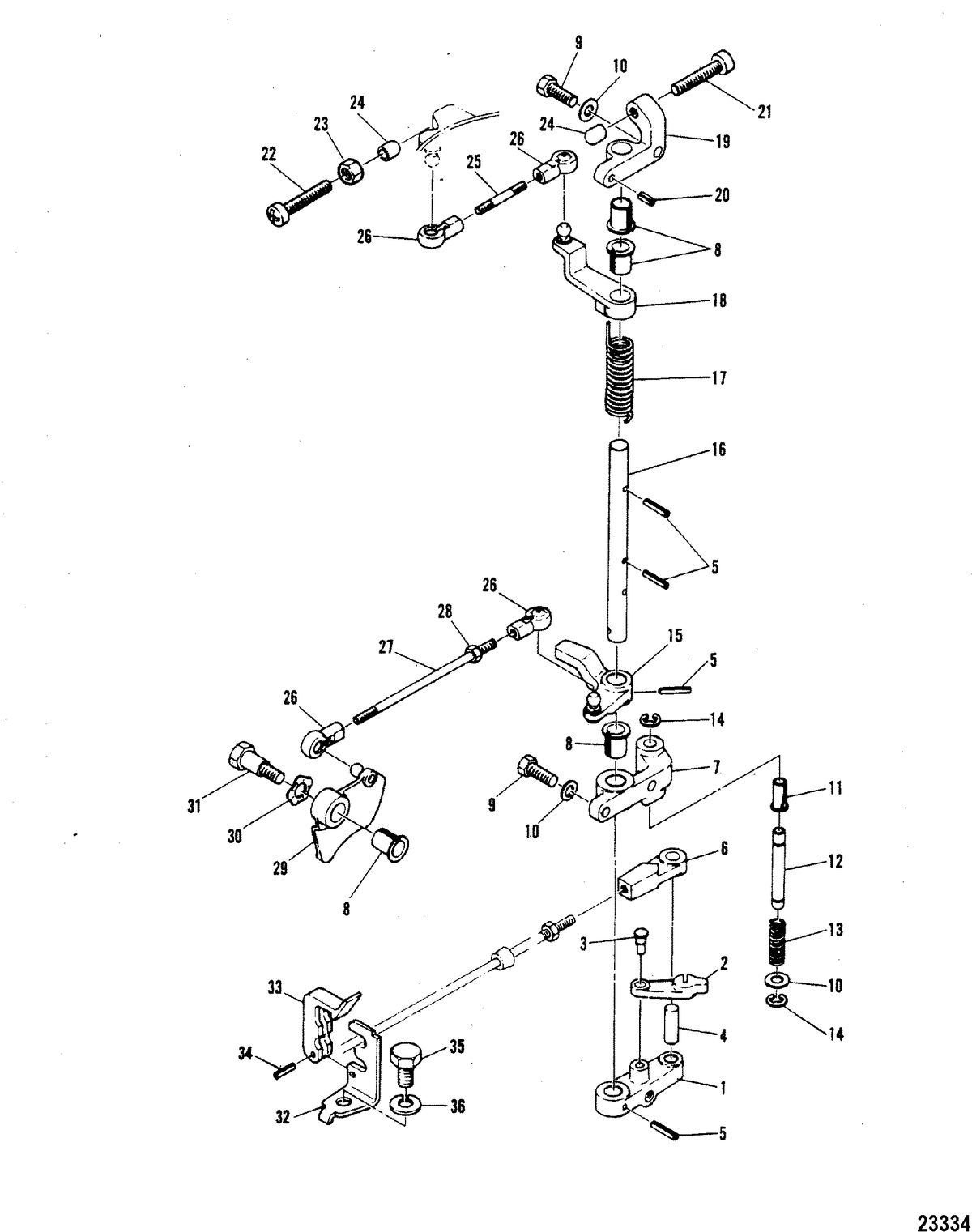 MARINER 60 HORSEPOWER THROTTLE CONTROL