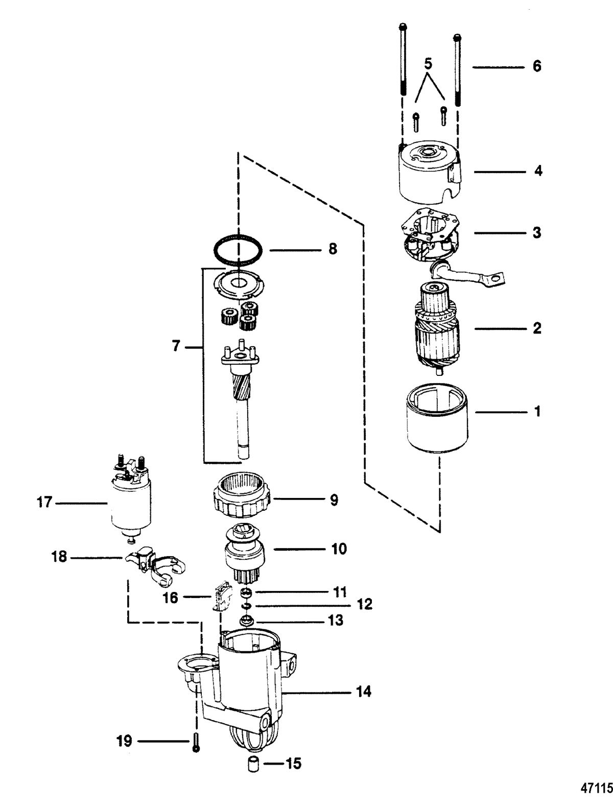 MERCRUISER 7.4 LX (EFI-MP) BRAVO STARTER MOTOR(PG260)