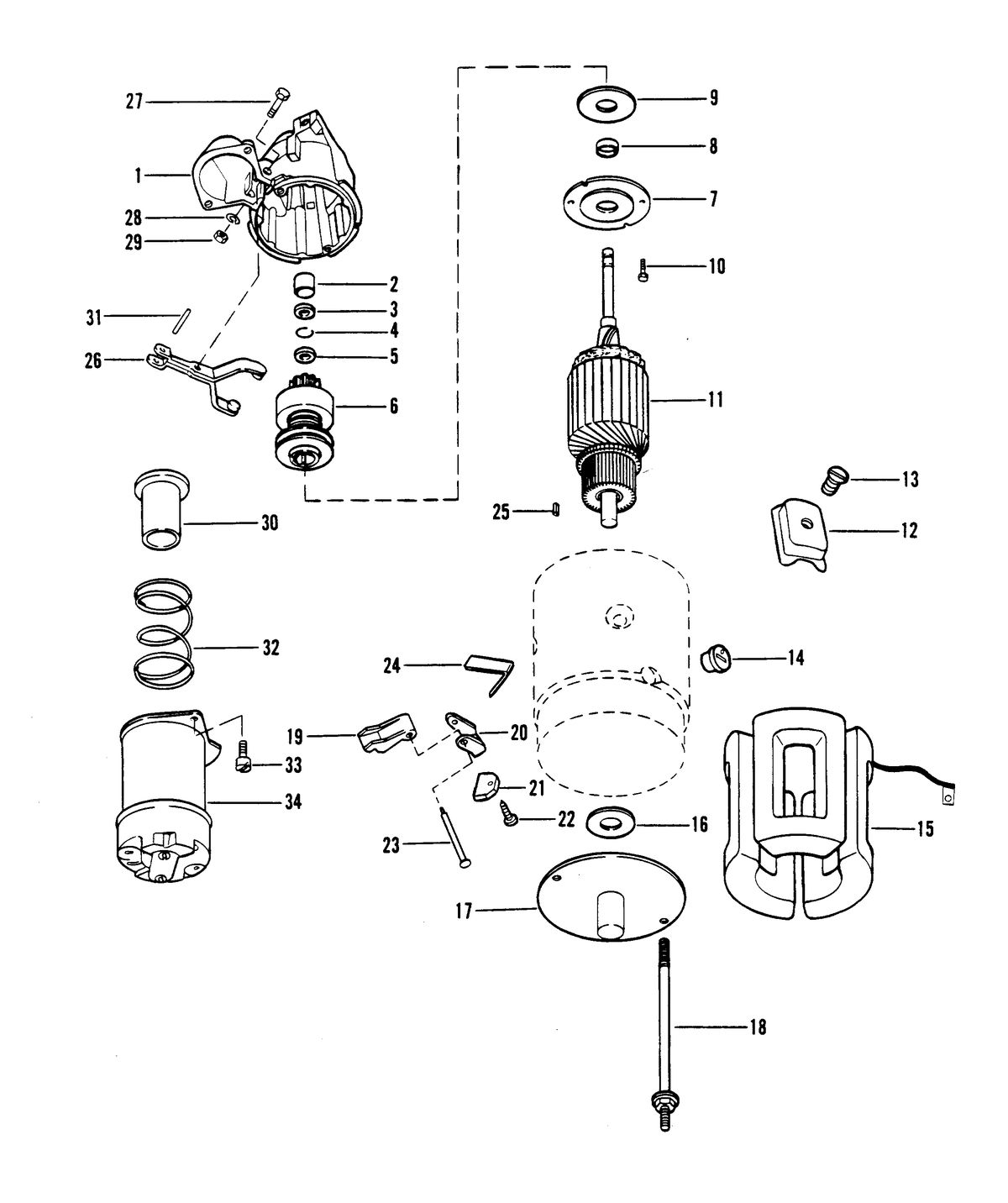 MERCRUISER 300 TEMPEST (MR/TR) ENGINE STARTER MOTOR (TR)