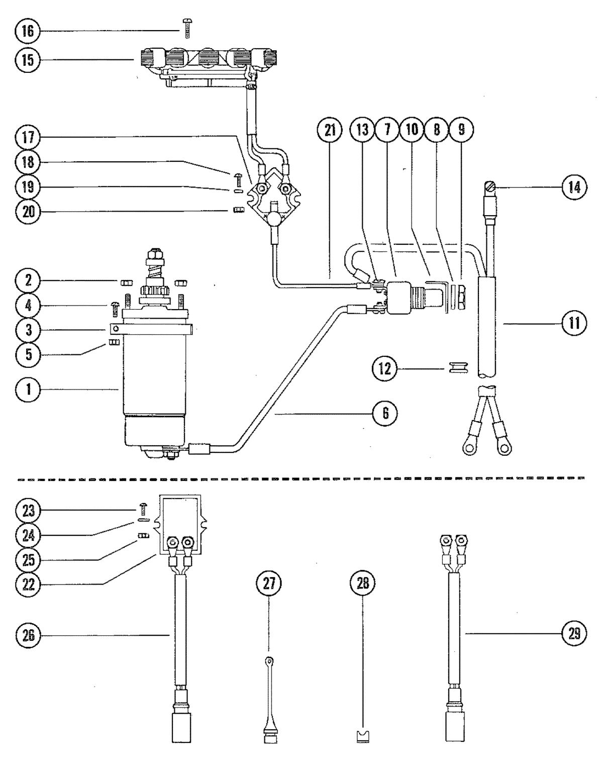 MERCURY MERC 75 ELECTRIC COMPONENTS