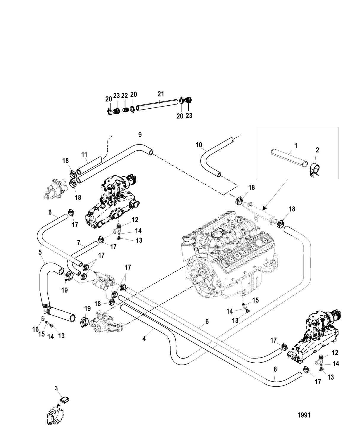 MERCRUISER 5.0L / 5.7L STERNDRIVE Standard Cooling System