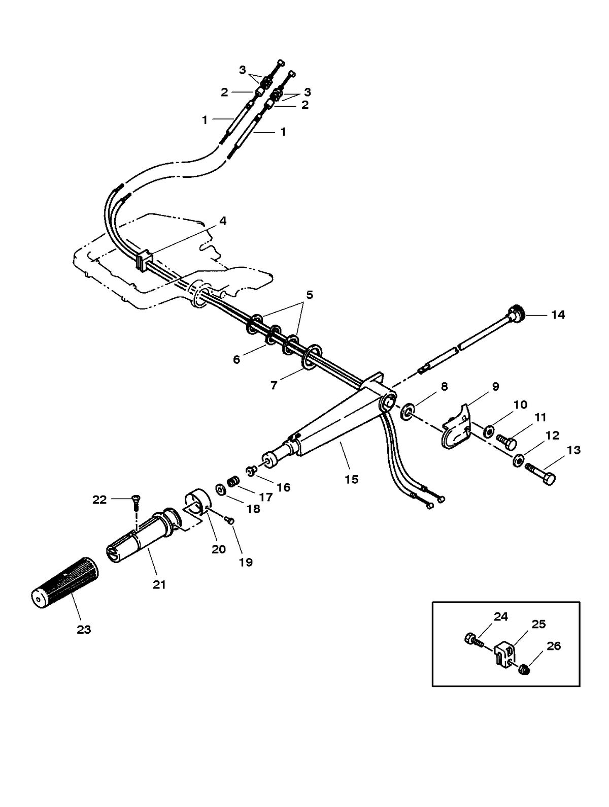 MARINER 25 HP K STEERING HANDLE