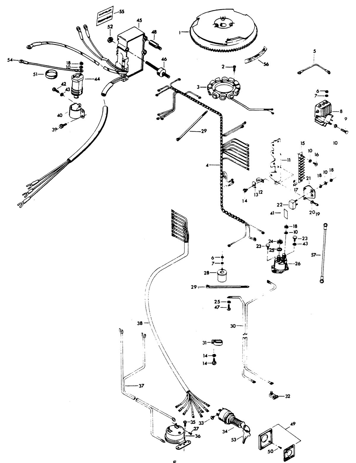 CHRYSLER 115 H.P. ELECTRICAL COMPONENTS