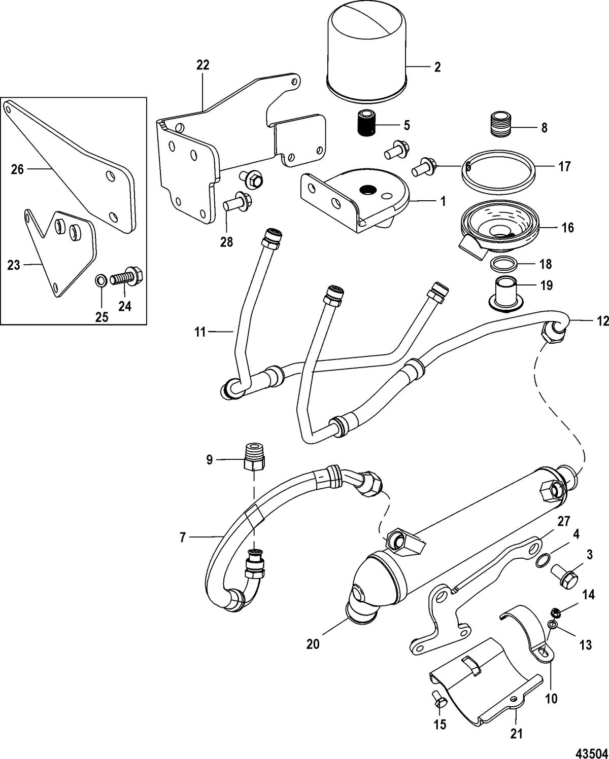 MERCRUISER 8.2 HORIZON / 8.2 HO EC Remote Oil System