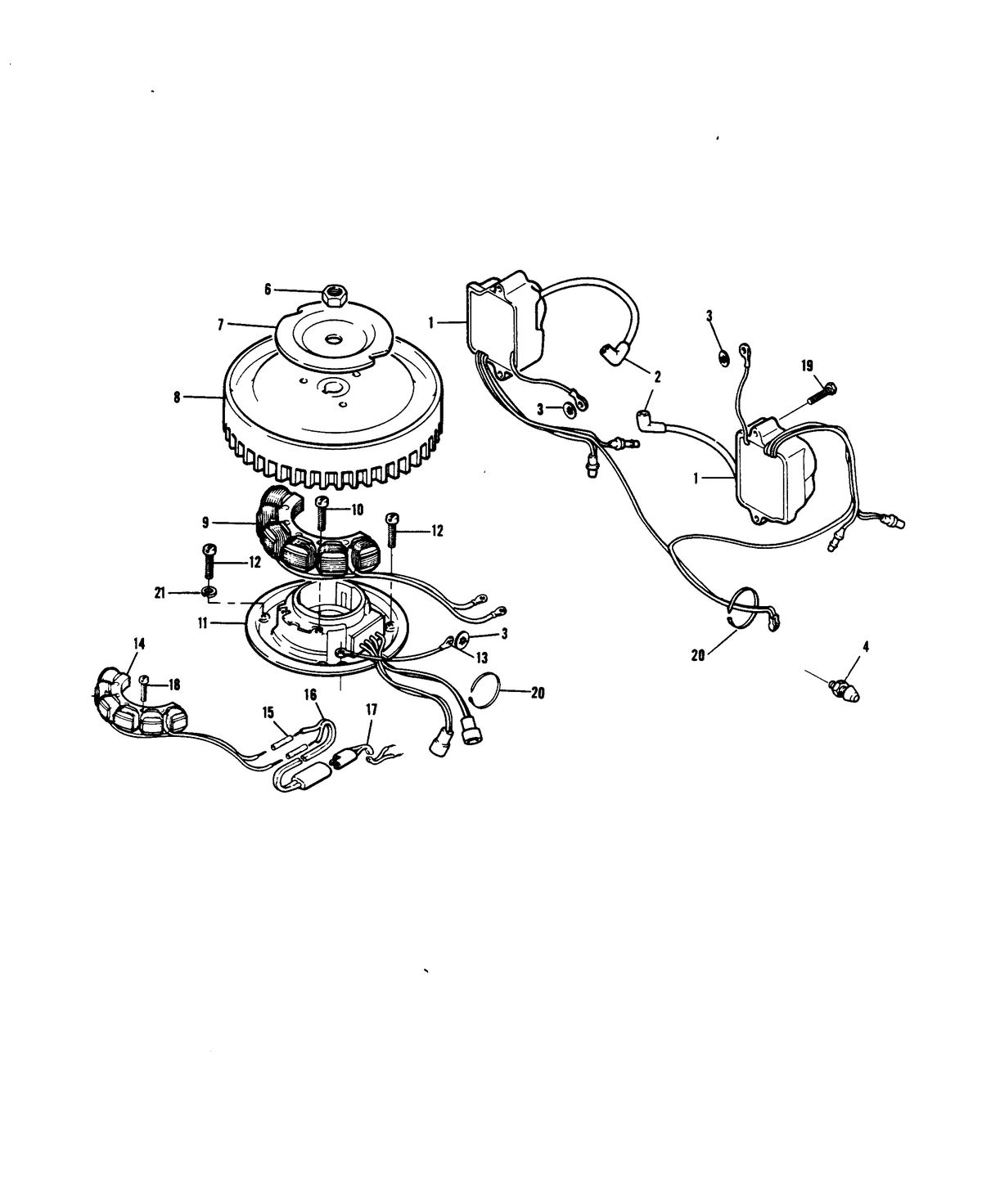 CHRYSLER 6 H.P. SAILOR "EXPORT" ELECTRICAL COMPONENTS