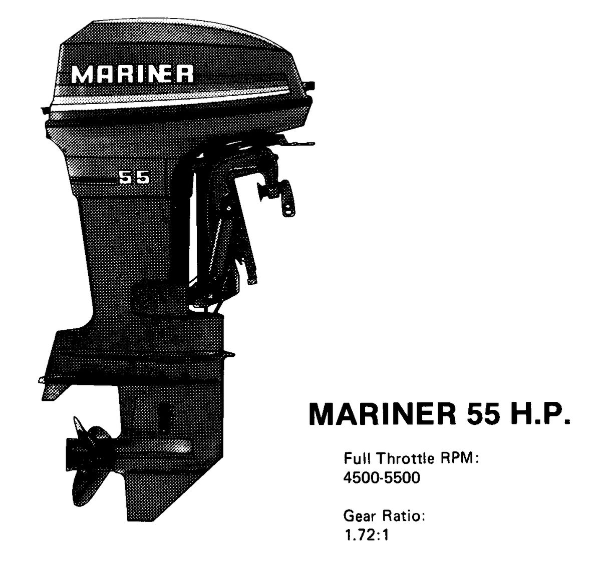 MARINER 55 HP PROP CHART
