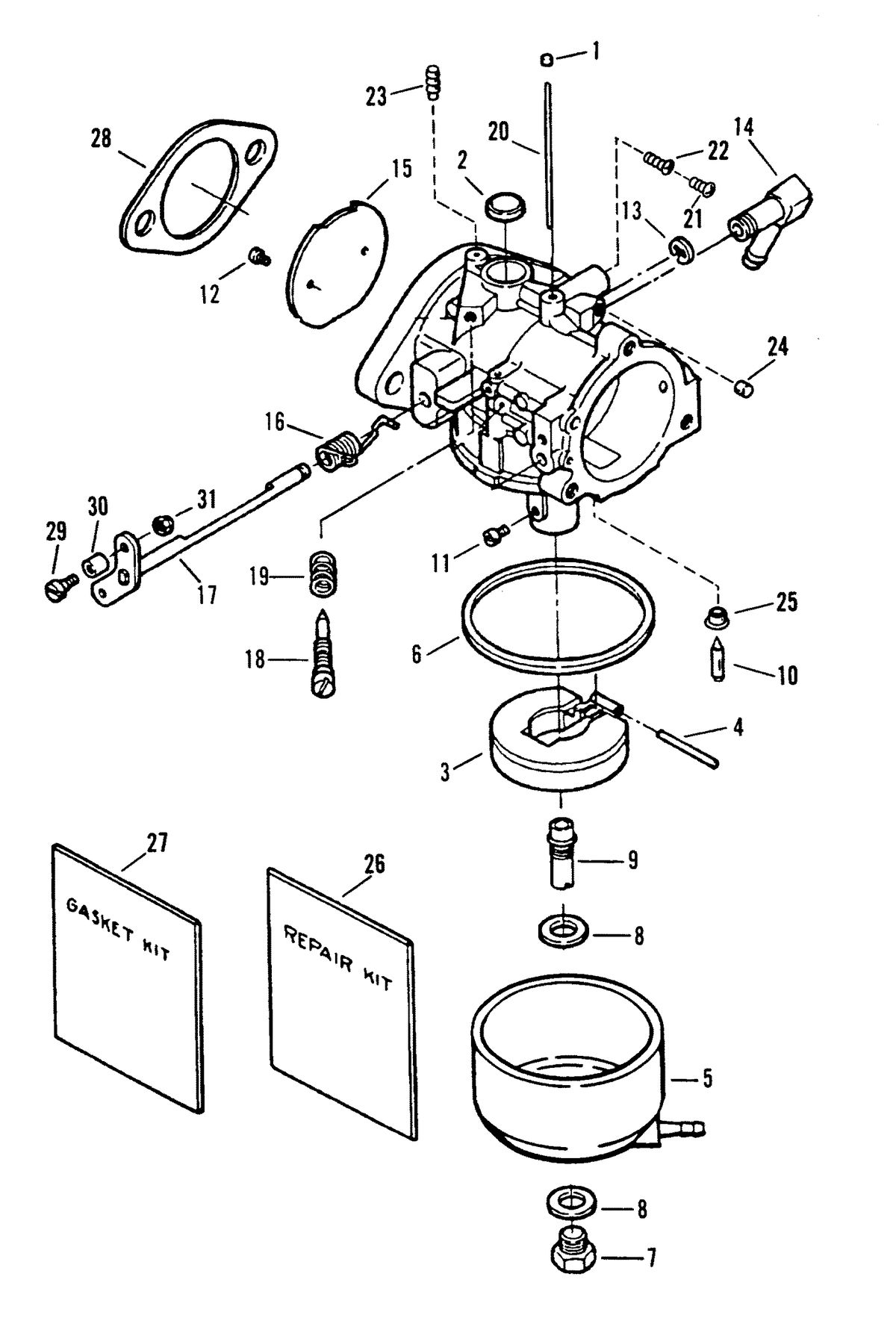 FORCE 40/50 H.P. CARBURETOR - 50 H.P.