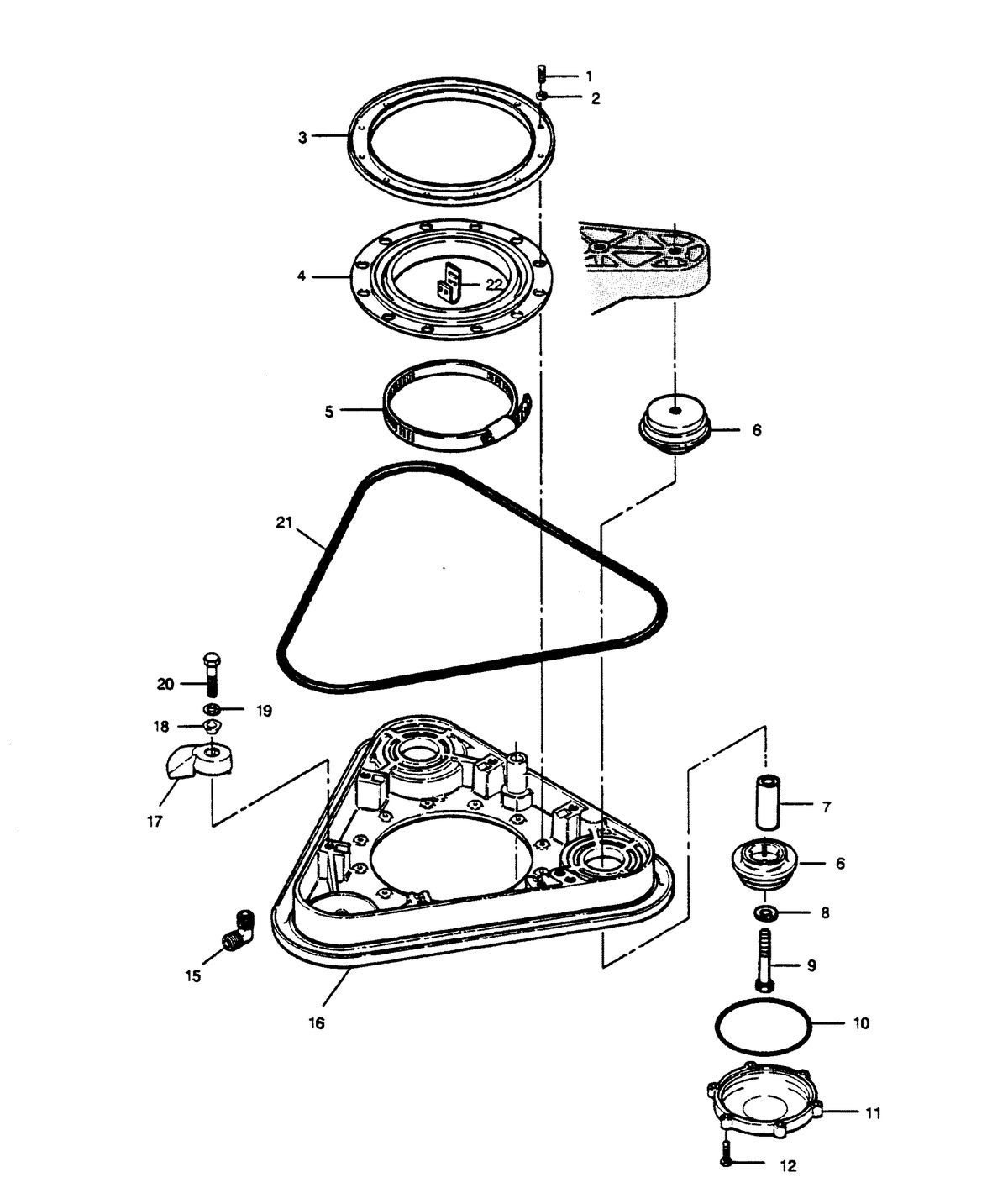 FORCE FORCE 1989 125 H.P. "B" MODELS-L-DRIVE TRANSOM PLATE