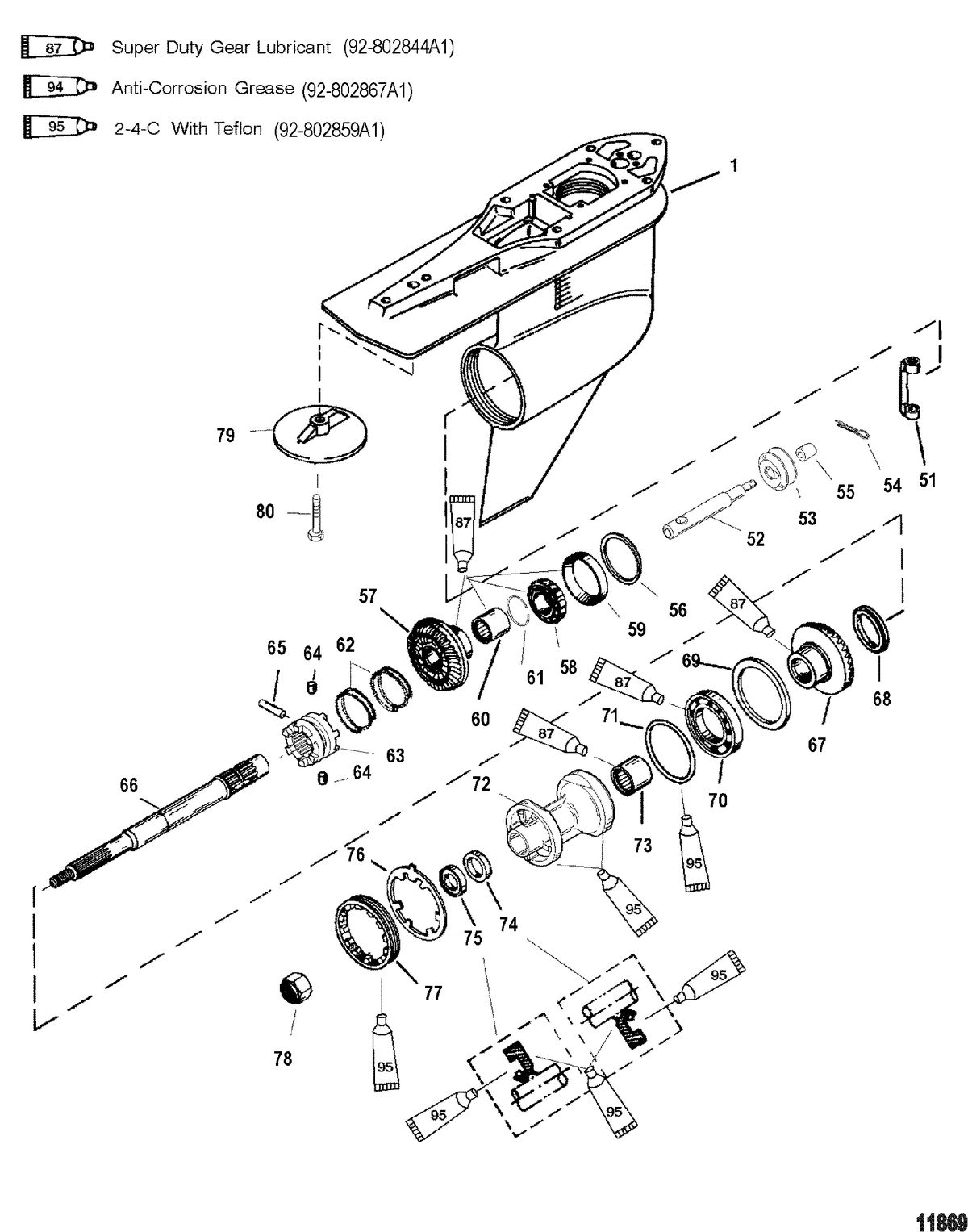 RACE OUTBOARD PARTS MANUAL 300X (3.0L EFI) PRO MAX Gear Housing, Propeller Shaft-Standard-FleetMaster