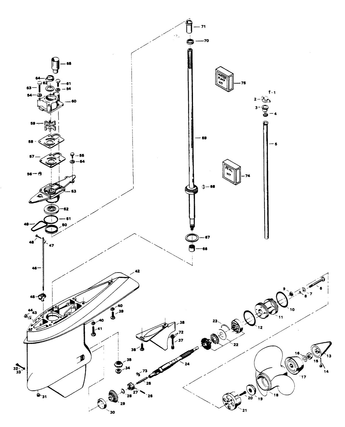 CHRYSLER 75 HP GEAR HOUSING