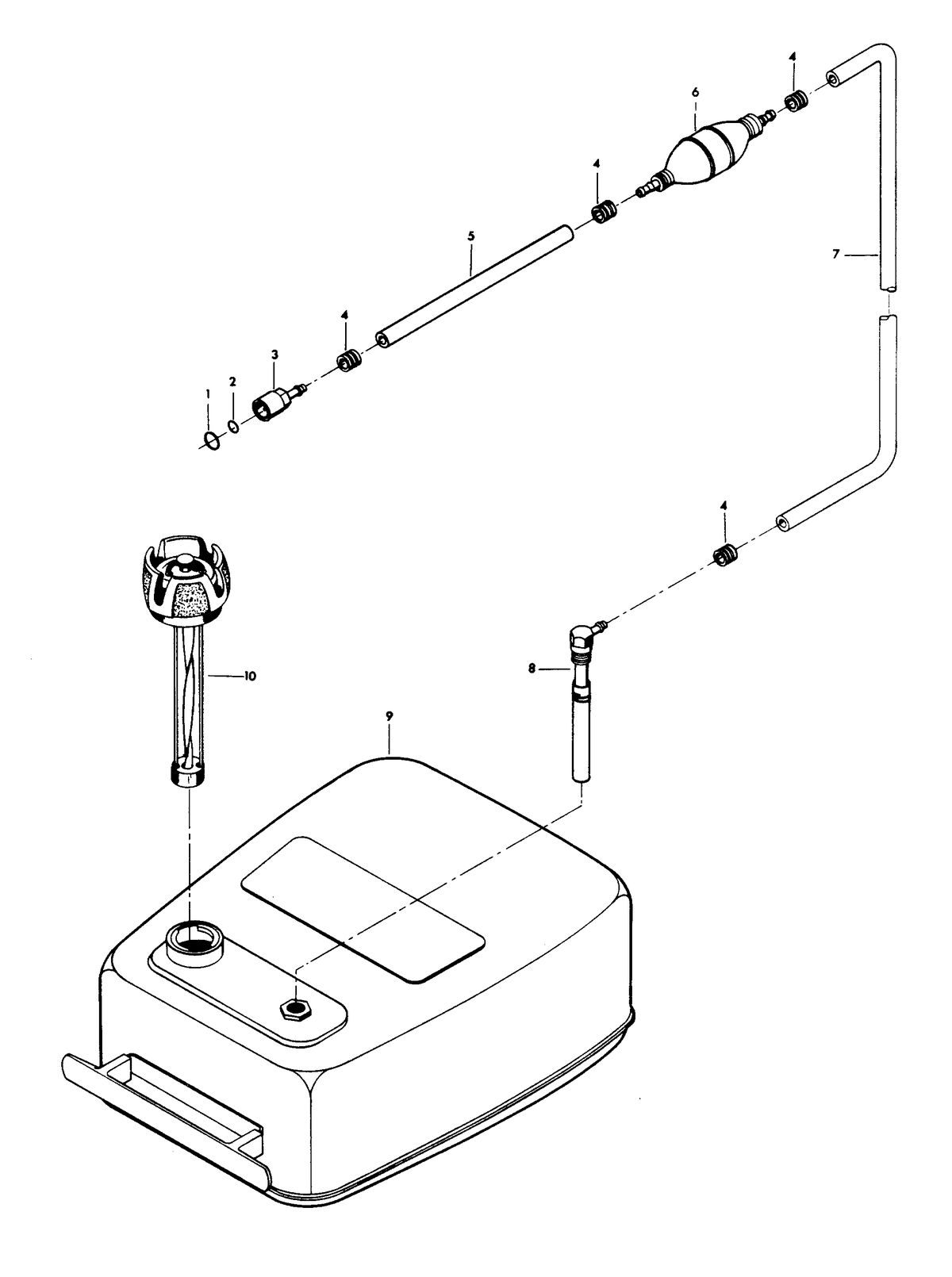 CHRYSLER 8 H.P. FUEL TANK AND LINE