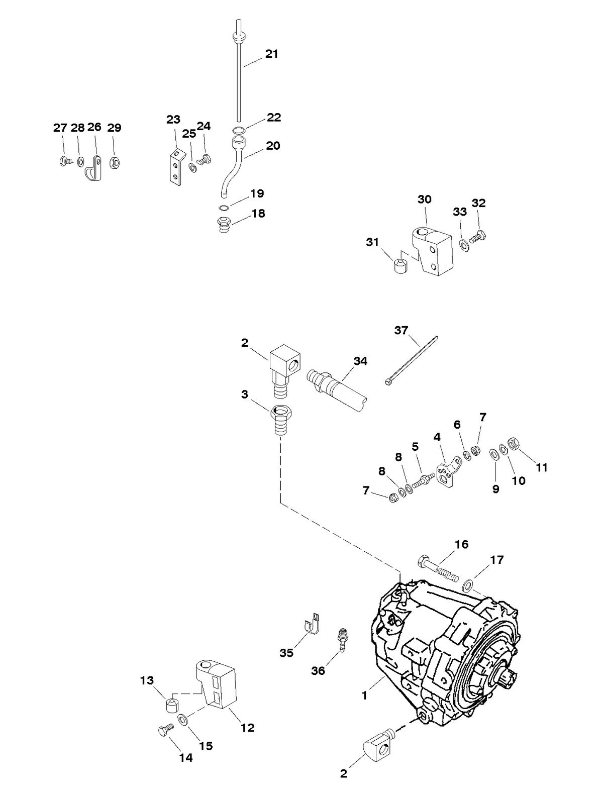 MERCRUISER 800 SC ENGINE TRANSMISSION AND COMPONENTS (DRIVELINE)