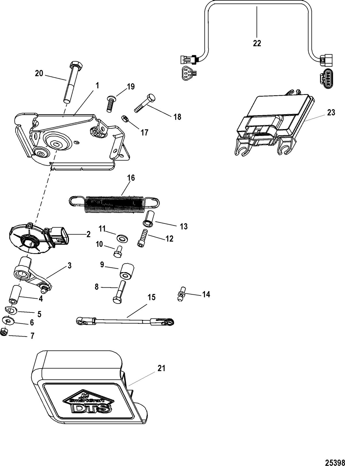 ACCESSORIES REMOTE CONTROL SYSTEMS AND COMPONENTS Hotfoot Throttle Assembly-Conversion Kit(893359K02)
