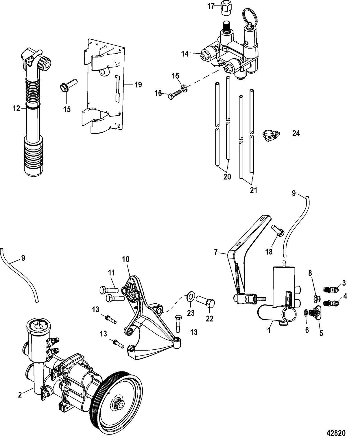 MERCRUISER 8.2 MAG HO EC Water Drain System