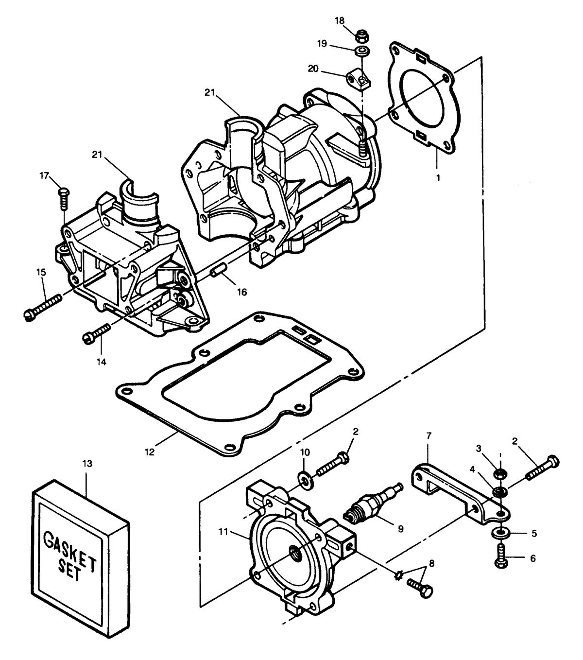 SEARS 5 H.P. STD. 15" LEG OUTBOARD MOTOR Cylinder