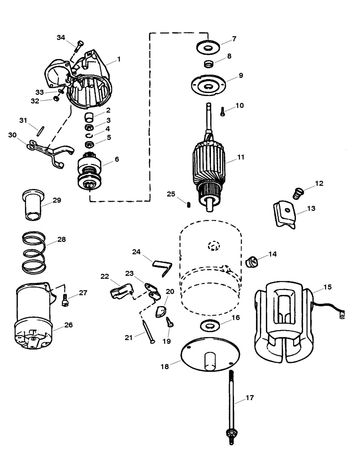 MERCRUISER 800 SC ENGINE STARTER ASSEMBLY (50-17251A3)