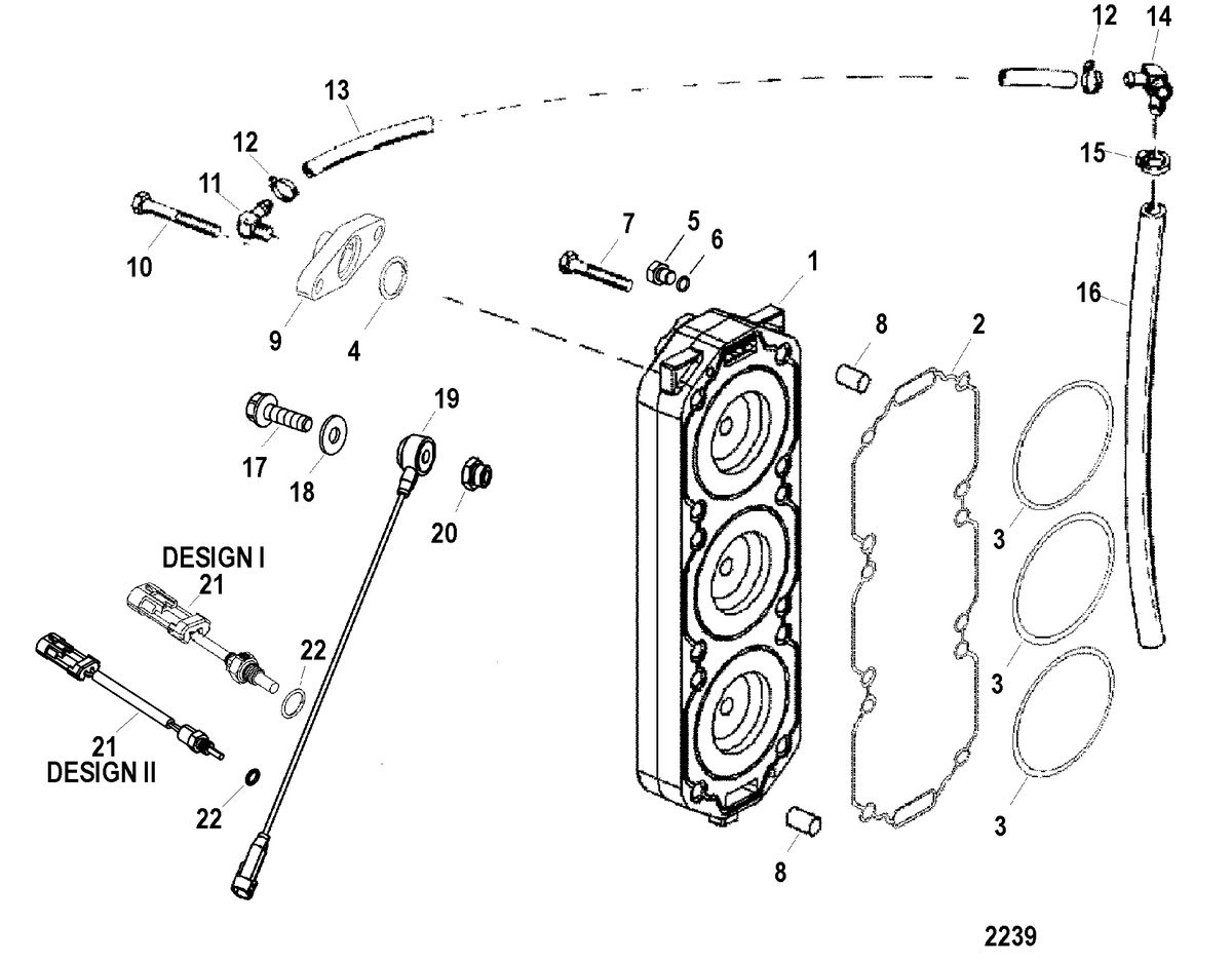 SPORTJET 240 EFI AND 240 EFI M2 JET DRIVE Cylinder Head Assembly