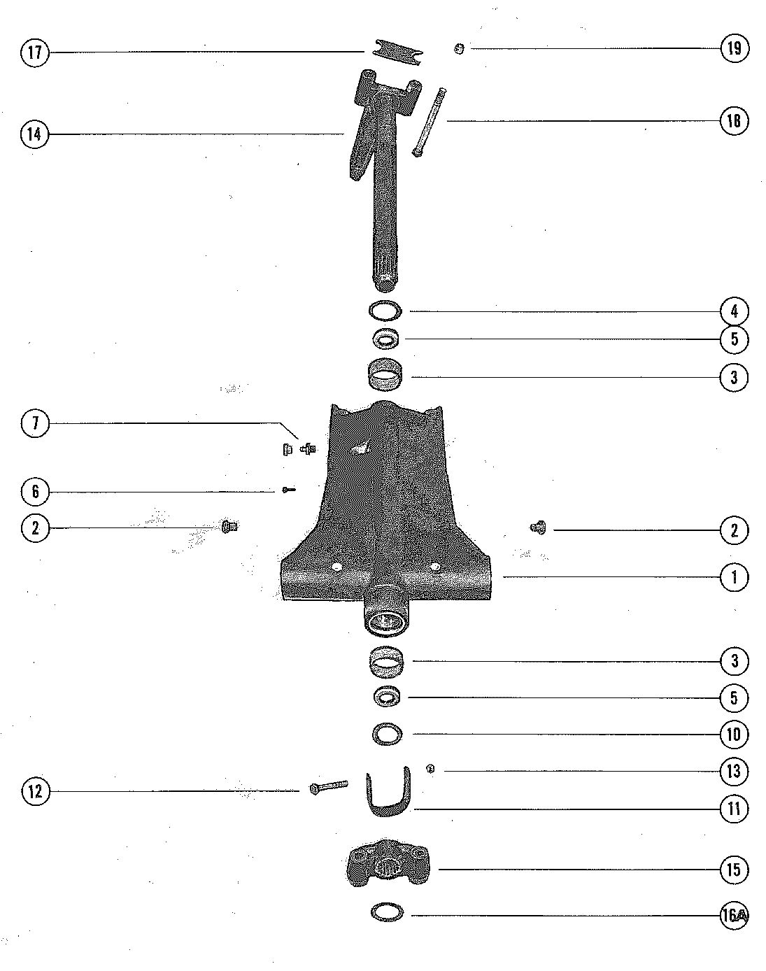 MERCURY MERC 90 SWIVEL BRACKET ASSEMBLY