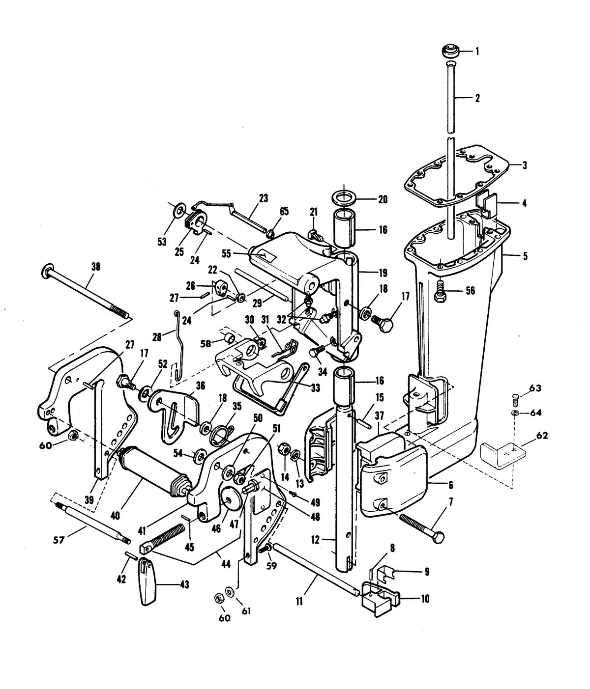 CHRYSLER 6 H.P. SAILOR MOTOR LEG