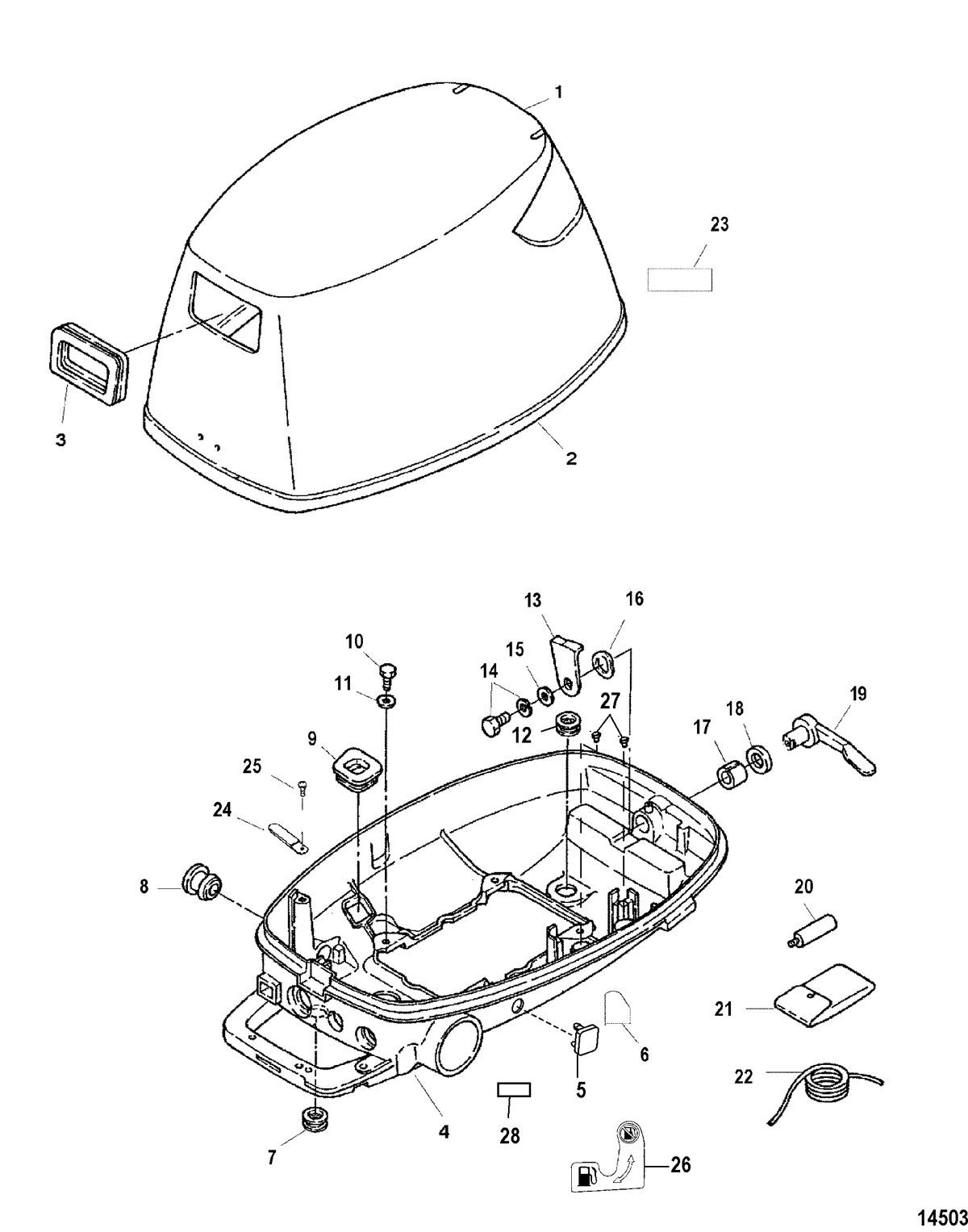 MERCURY/MARINER 4/5/6 4-STROKE Cowling