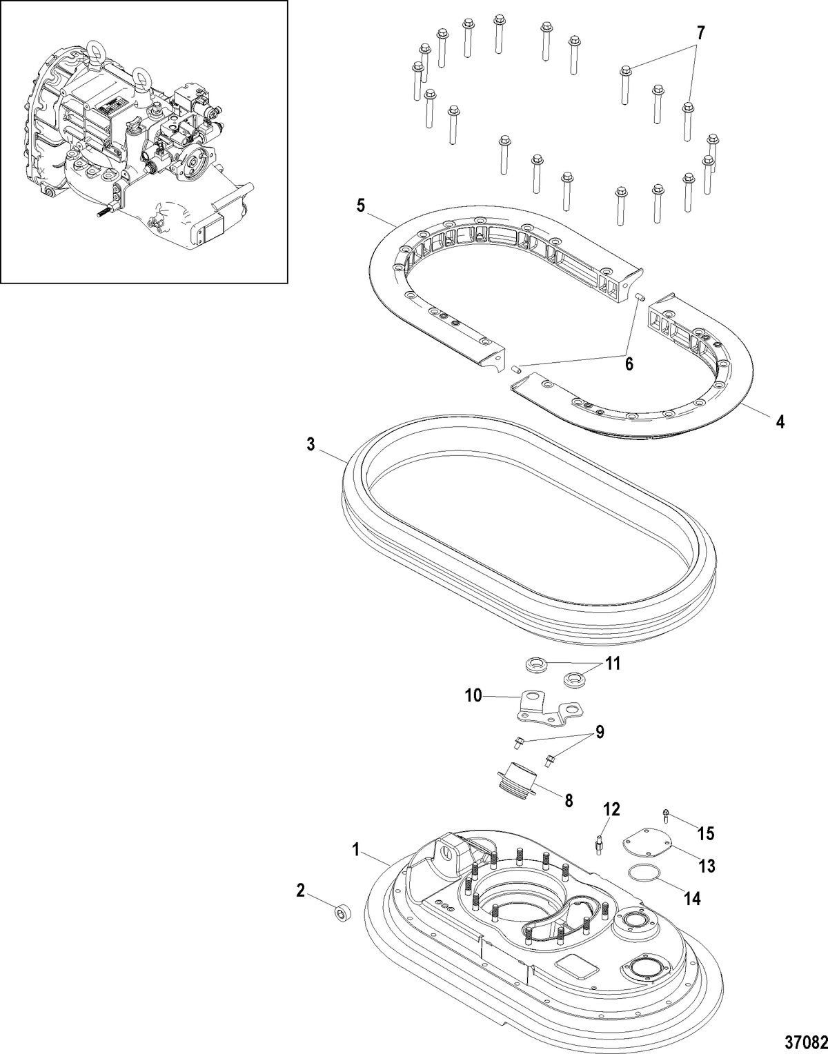 MERCRUISER ZEUS Midsection, Upper