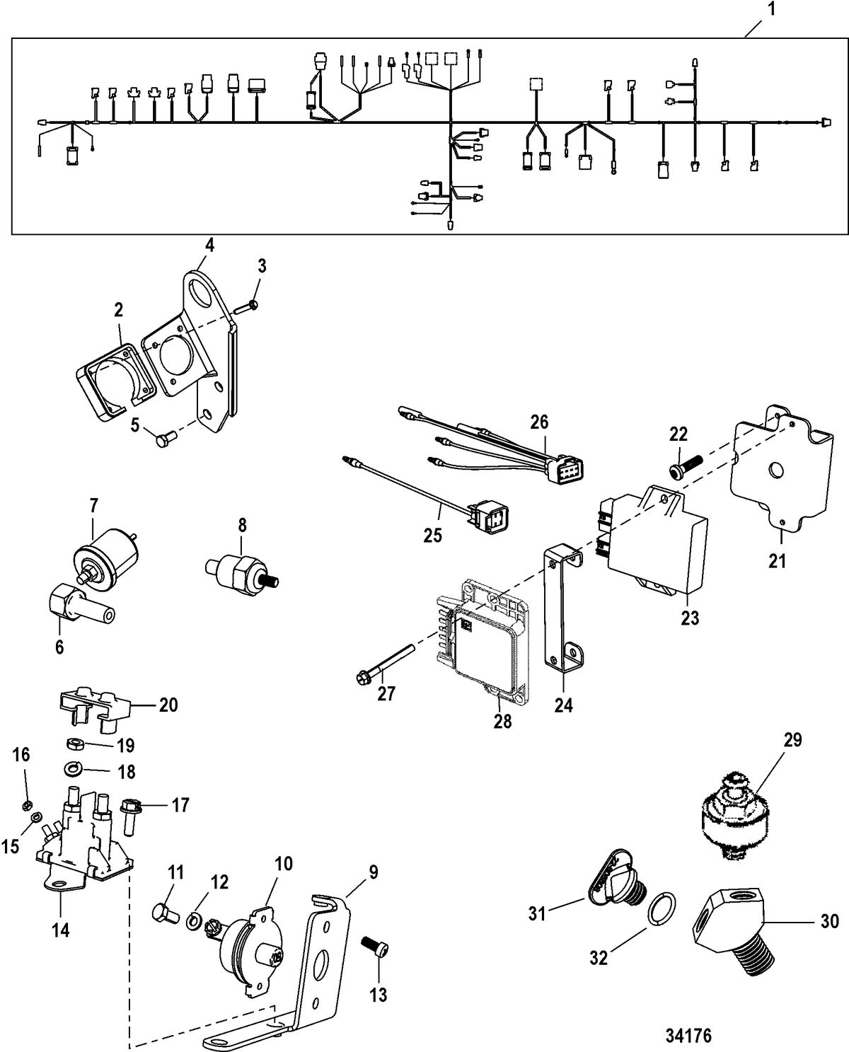 MERCRUISER 350 (4BBL) CRATE ENGINES Electrical Components