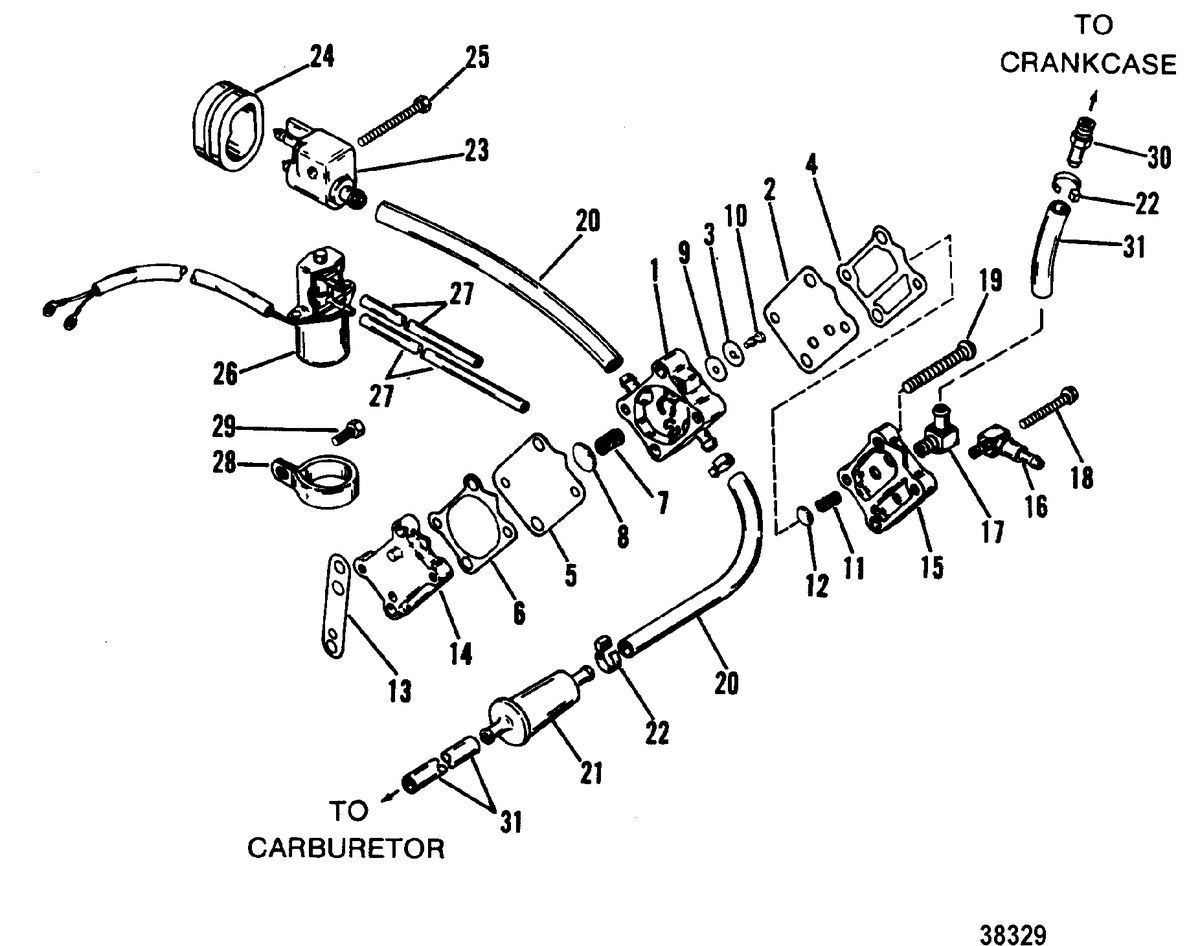 MERCURY/MARINER 70/75/80/90 HP (3 CYLINDER) FUEL PUMP