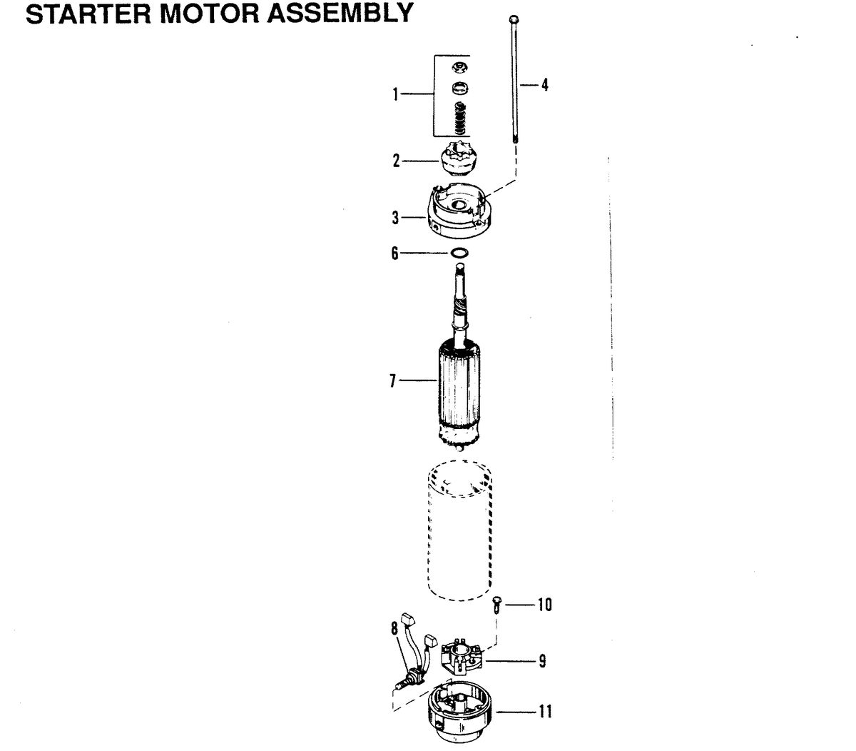 RACE OUTBOARD 2.5L EFI 2.5L EFI OFFSHORE STARTER MOTOR ASSEMBLY