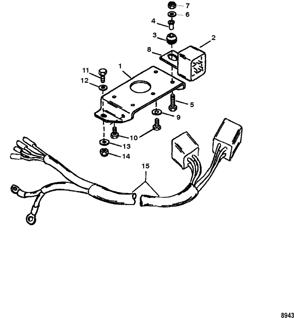 RACE OUTBOARD 150/200 PRO-MAX/SUPER MAGNUM (EFI) Trim Solenoid Plate(0G205107 and Up)