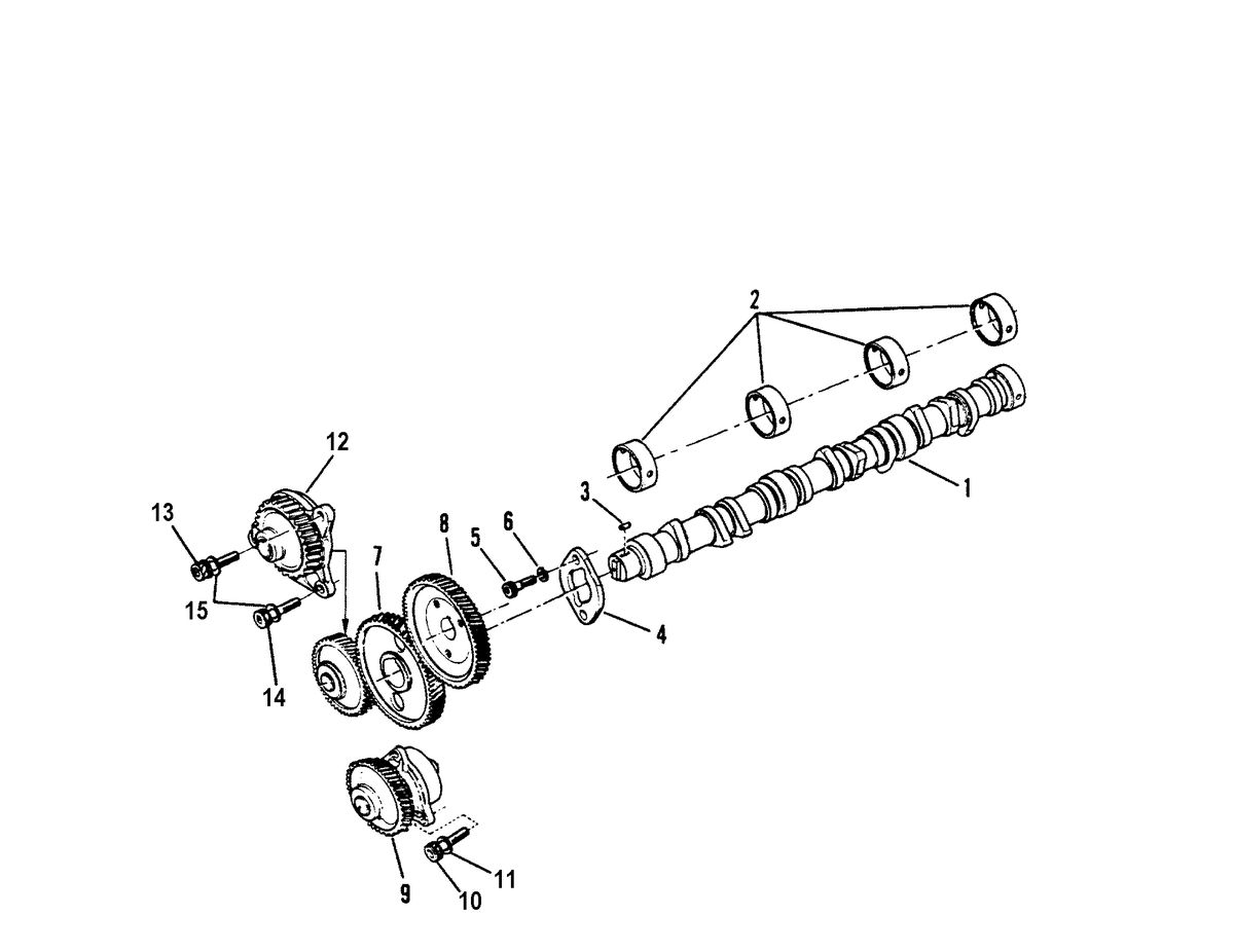 MERCRUISER D-254 TURBO ACDIESEL ENGINE STERN DRIVE/INBOARD CAMSHAFT