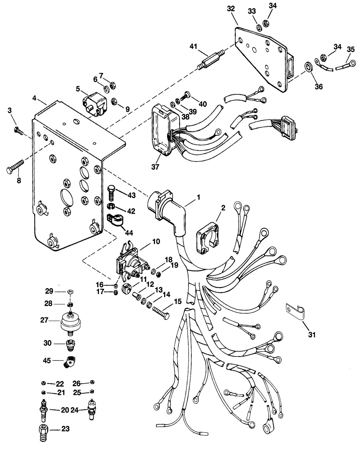 MERCRUISER 600SC GEN IV & V ENGINE ELECTRICAL COMPONENTS (SERIAL # 0D763876- 0F877642)