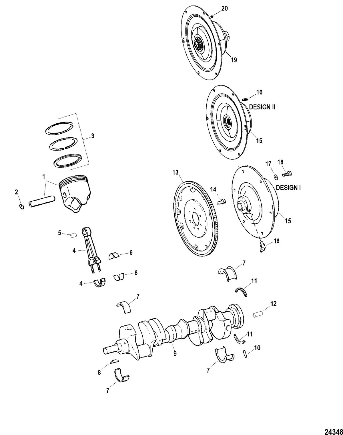 RACE STERNDRIVE 500 BULLDOG Crankshaft And Piston Assembly