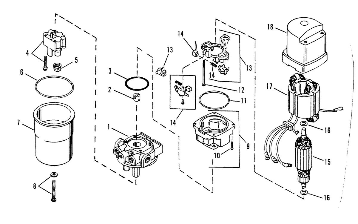 RACE OUTBOARD 2.5 L (CARB) HYDRAULIC PUMP ASSEMBLY