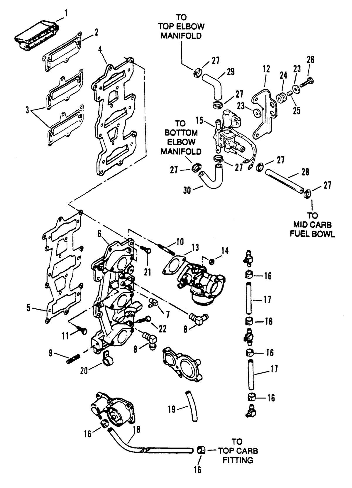 SPORTJET SPORT JET 90 REED PLATE AND INTAKE MANIFOLD