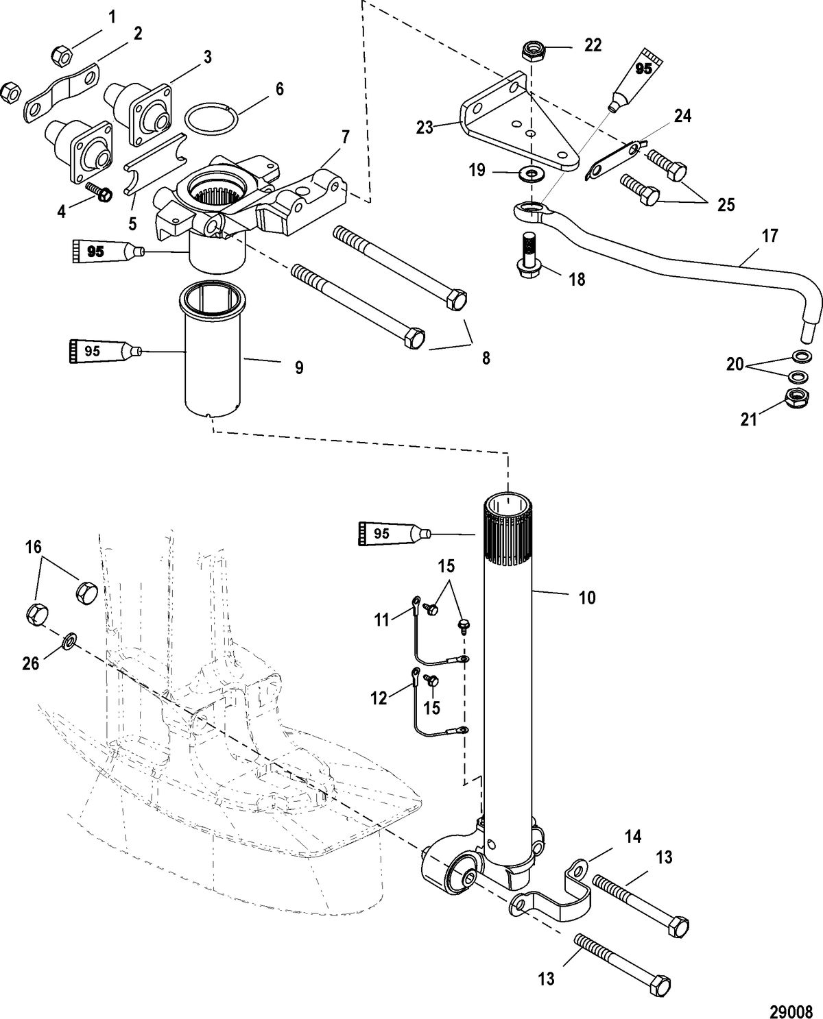 MERCURY/MARINER 30/40 EFI 4-STROKE (3 CYLINDER) Steering Arm