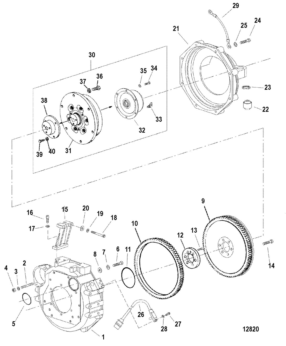 MERCRUISER CUMMINS/MERCRUSER DIESEL4.2L/300 Flywheel Housing(STERNDRIVE)