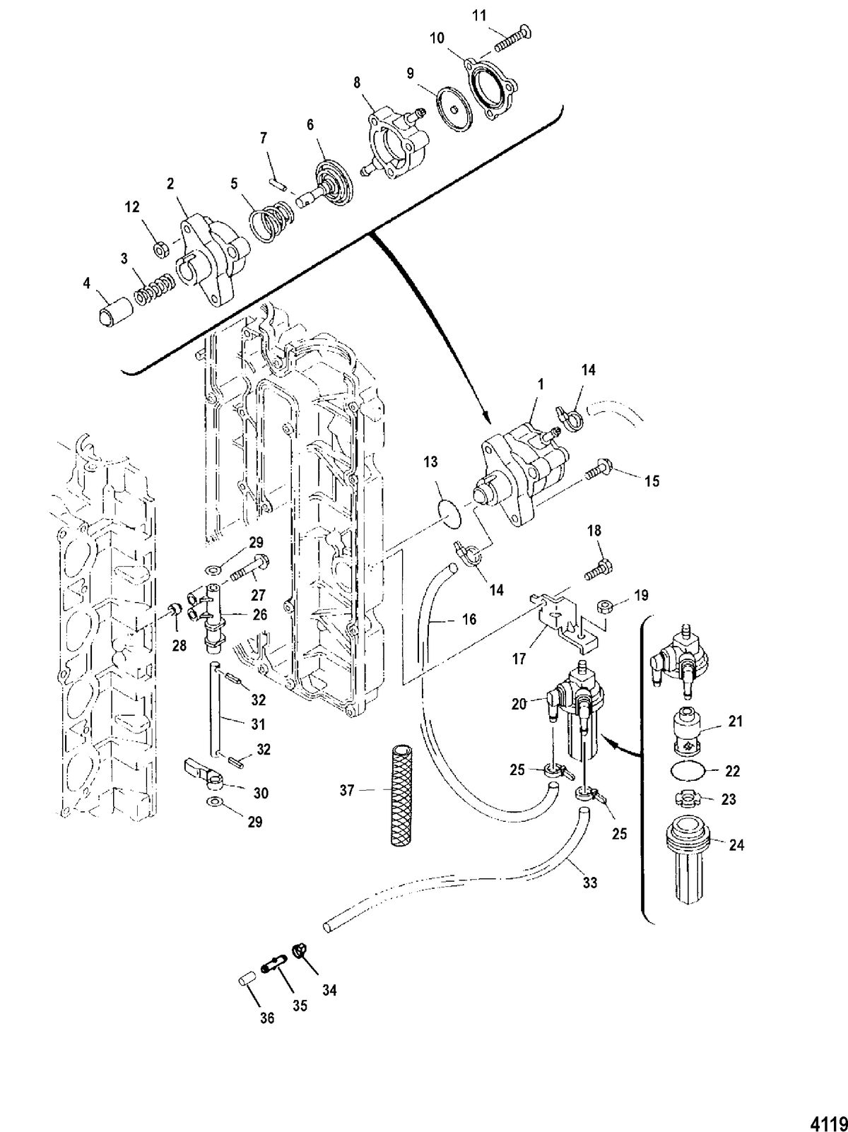 MERCURY/MARINER 115 EFI (4-STROKE) Fuel Pump
