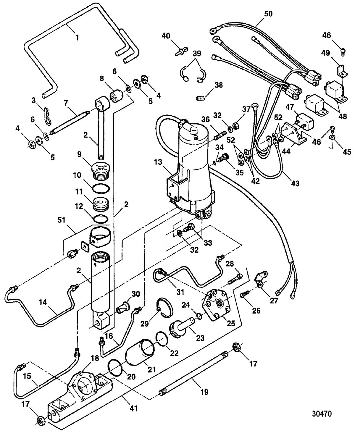 FORCE FORCE TRIM AND TILT MODELS 85 THRU 150 HP TRIM & TILT ASSEMBLY(F5H196)