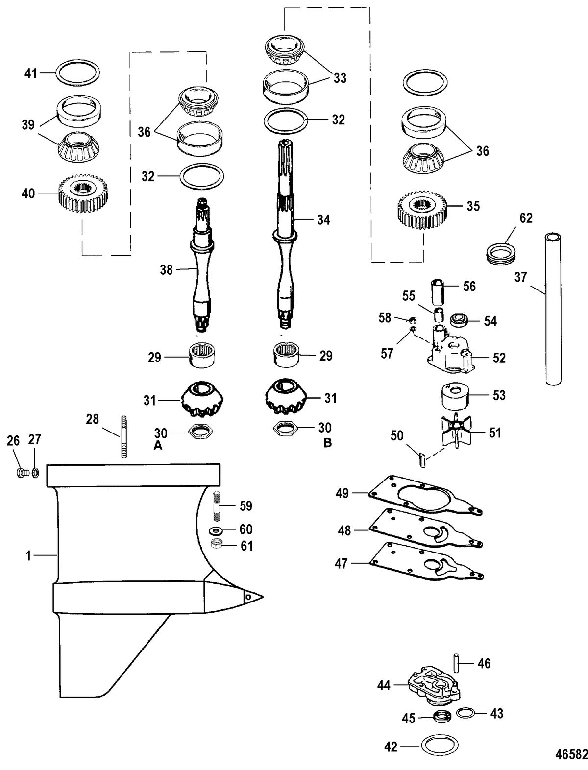 RACE OUTBOARD 200XS SST Gear Housing(Driveshaft)(IV SSM R/L)