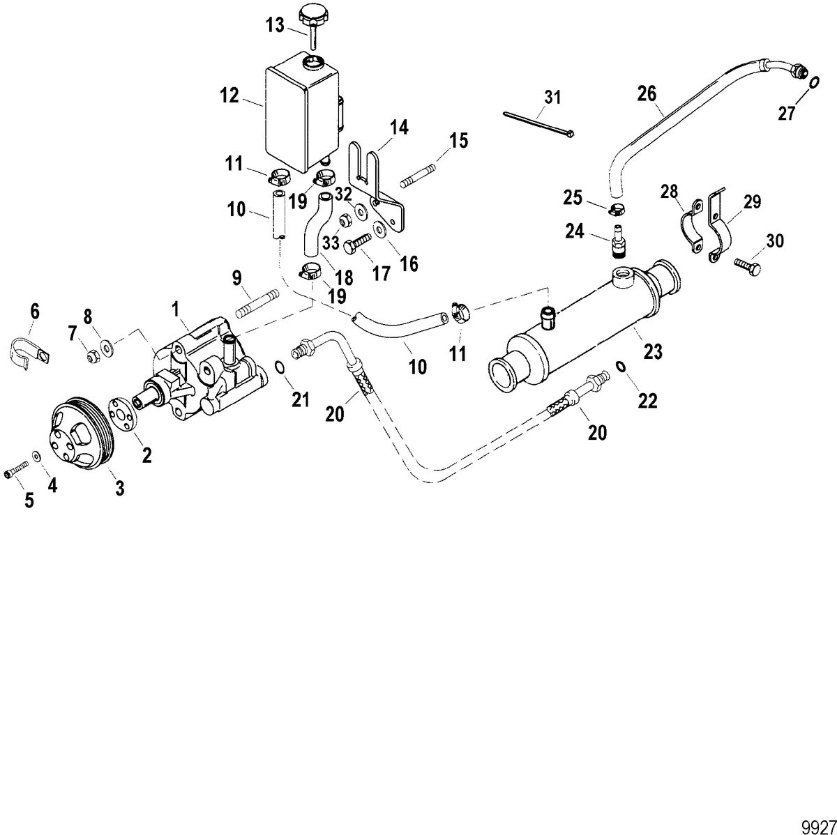 RACE STERNDRIVE 575 SCI Power-Assisted Steering Components(Design I)