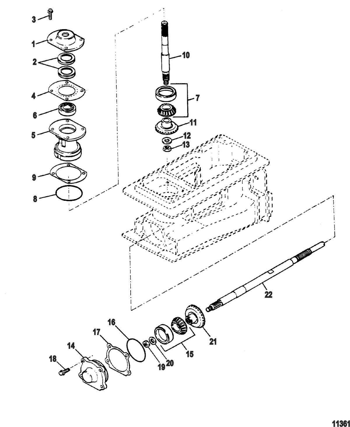 SPORTJET SPORT JET 90 Pinion And Impeller Shaft(Threaded Drive)