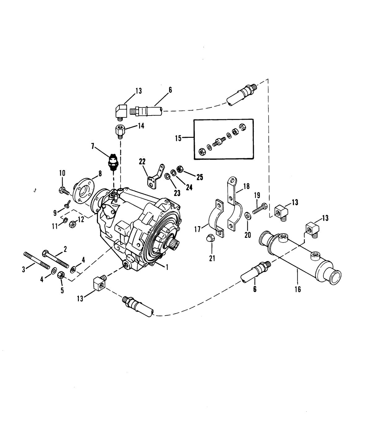 MERCRUISER 5.7 LITRE COMPETITION SKI ENGINE TRANSMISSION AND RELATED PARTS (IN-LINE)
