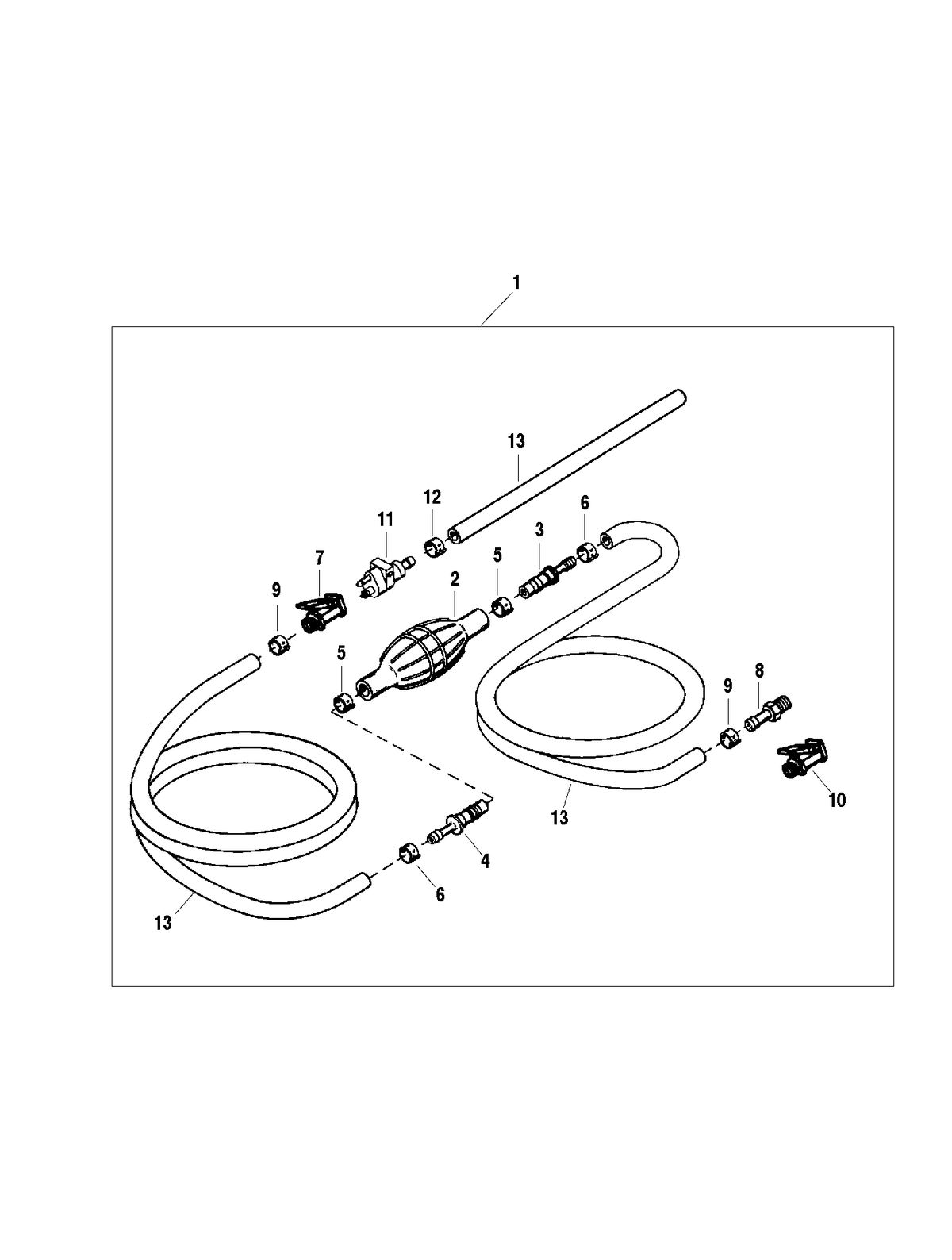 FORCE 40/50 H.P. FUEL LINE ASSEMBLY