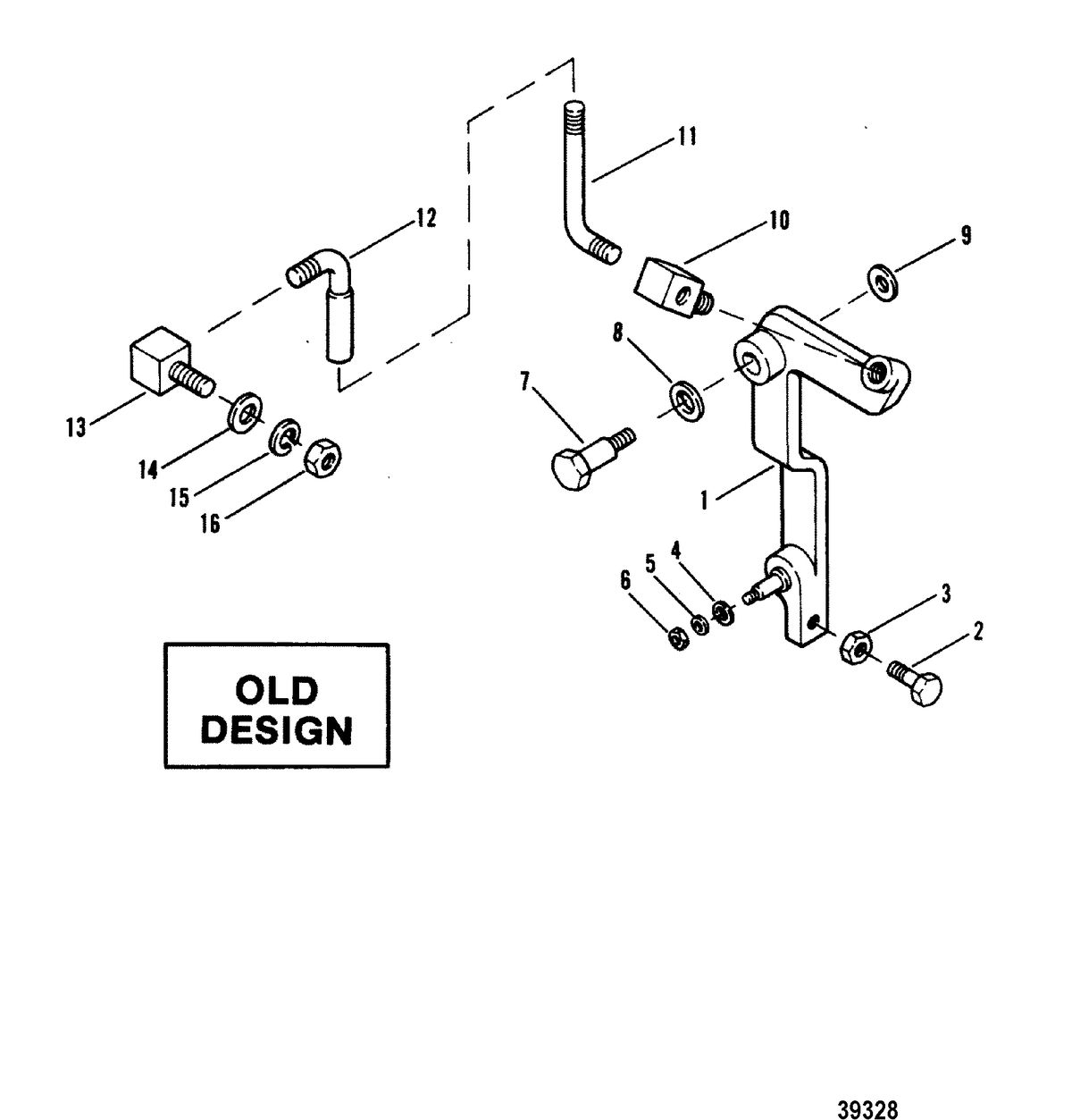MERCRUISER 120 H.P./2.5L140 H.P./3.0L R/MR/ALPHA ONE THROTTLE COMPONENTS(OLD DESIGN)